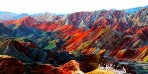 Gunung pelangi zhangye Danxia